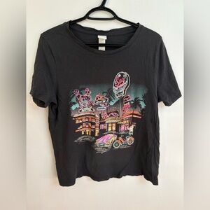 H&M Black Graphic T-Shirt retro 90s size small